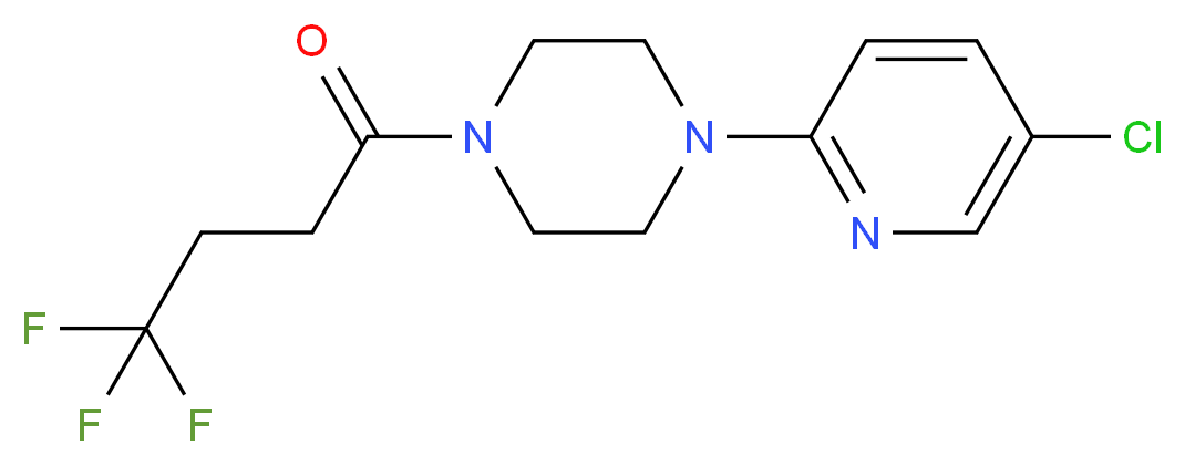 1-(5-chloro-2-pyridinyl)-4-(4,4,4-trifluorobutanoyl)piperazine_Molecular_structure_CAS_)