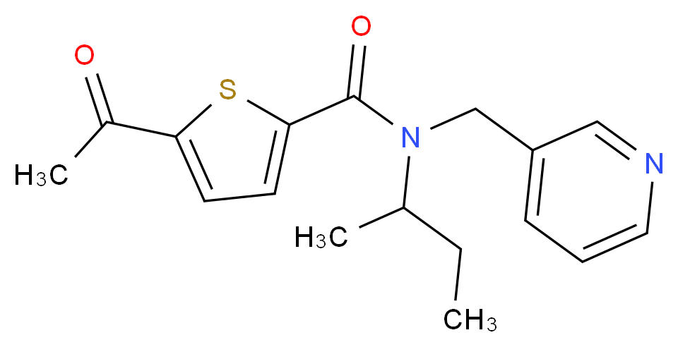5-acetyl-N-(sec-butyl)-N-(pyridin-3-ylmethyl)thiophene-2-carboxamide_Molecular_structure_CAS_)