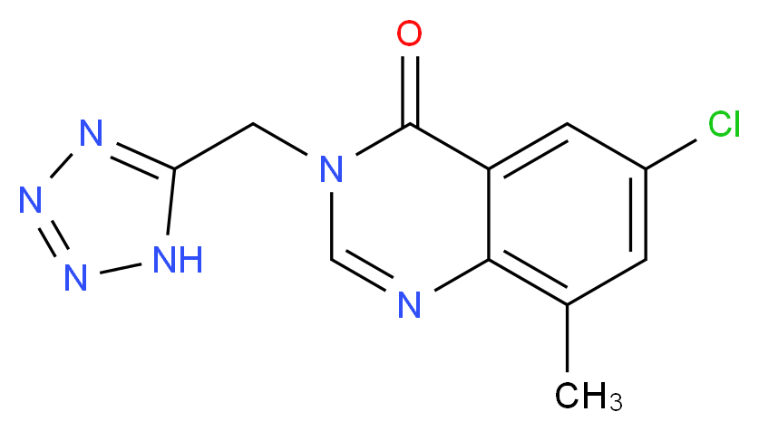 6-chloro-8-methyl-3-(1H-tetrazol-5-ylmethyl)quinazolin-4(3H)-one_Molecular_structure_CAS_)