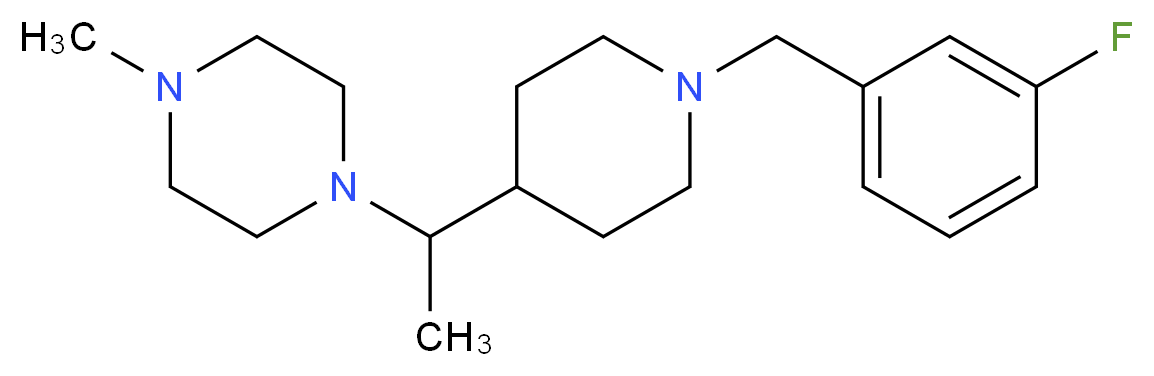 1-{1-[1-(3-fluorobenzyl)-4-piperidinyl]ethyl}-4-methylpiperazine_Molecular_structure_CAS_)