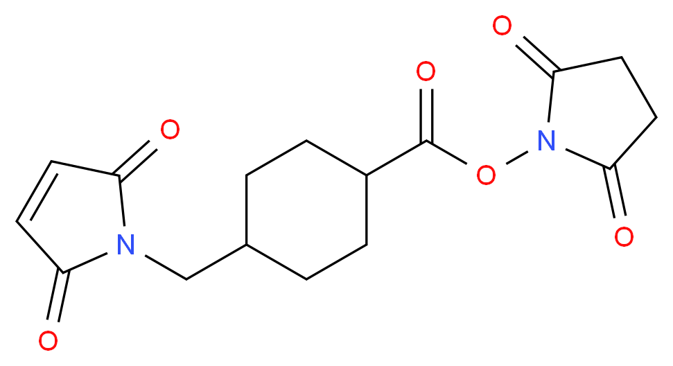 2,5-Dioxopyrrolidin-1-yl 4-((2,5-dioxo-2,5-dihydro-1H-pyrrol-1-yl)methyl)cyclohexanecarboxylate_Molecular_structure_CAS_64987-85-5)