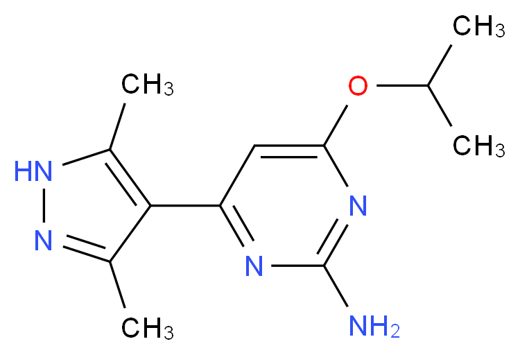 4-(3,5-dimethyl-1H-pyrazol-4-yl)-6-isopropoxypyrimidin-2-amine_Molecular_structure_CAS_)