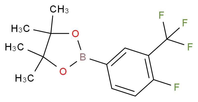 4-FLUORO-3-(TRIFLUOROMETHYL)PHENYLBORONIC ACID PINACOL ESTER_Molecular_structure_CAS_445303-14-0)