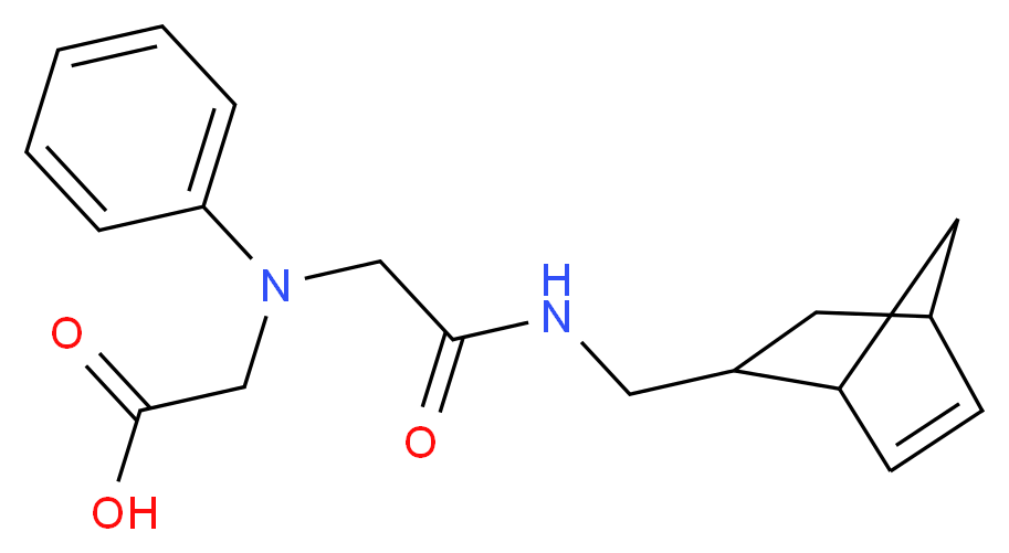 [{2-[(Bicyclo[2.2.1]hept-5-en-2-ylmethyl)amino]-2-oxoethyl}(phenyl)amino]acetic acid_Molecular_structure_CAS_)