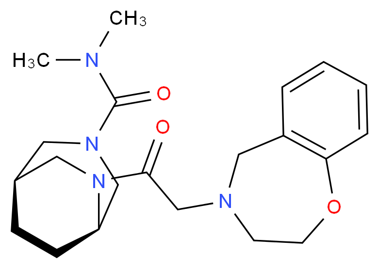 (1R*,5R*)-6-(2,3-dihydro-1,4-benzoxazepin-4(5H)-ylacetyl)-N,N-dimethyl-3,6-diazabicyclo[3.2.2]nonane-3-carboxamide_Molecular_structure_CAS_)