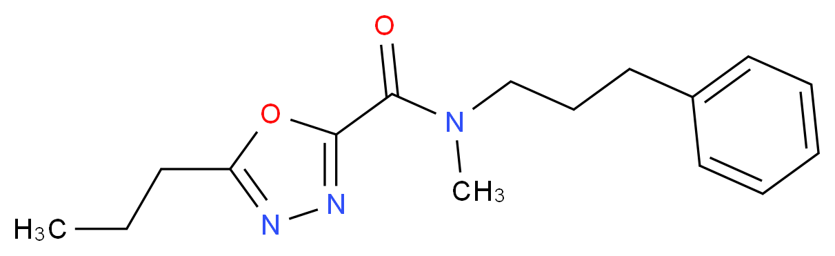 N-methyl-N-(3-phenylpropyl)-5-propyl-1,3,4-oxadiazole-2-carboxamide_Molecular_structure_CAS_)