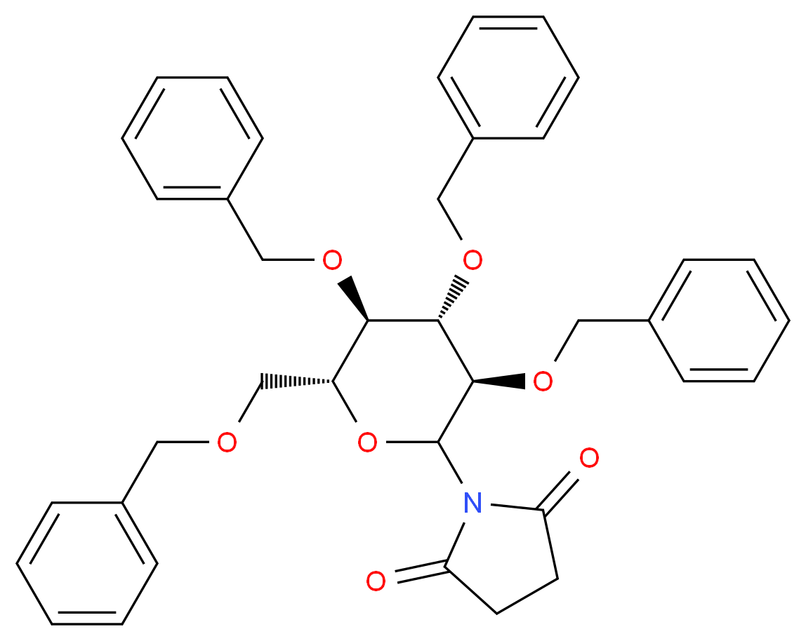 1-[2,3,4,6-Tetrakis-O-(phenylmethyl)-D-glucopyranosyl]-2,5-pyrrolidinedione_Molecular_structure_CAS_870472-23-4)