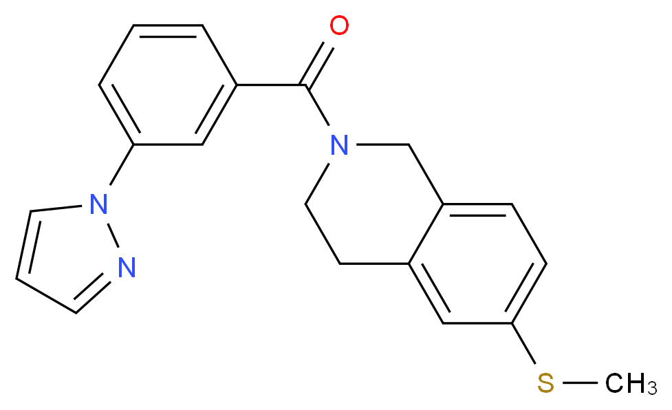 6-(methylthio)-2-[3-(1H-pyrazol-1-yl)benzoyl]-1,2,3,4-tetrahydroisoquinoline_Molecular_structure_CAS_)