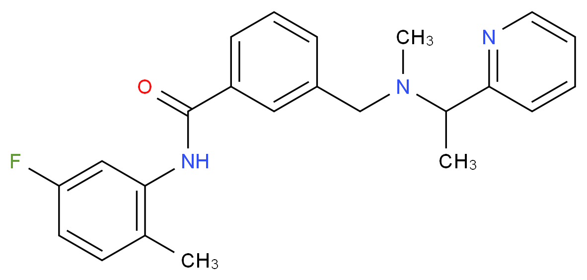 N-(5-fluoro-2-methylphenyl)-3-{[methyl(1-pyridin-2-ylethyl)amino]methyl}benzamide_Molecular_structure_CAS_)
