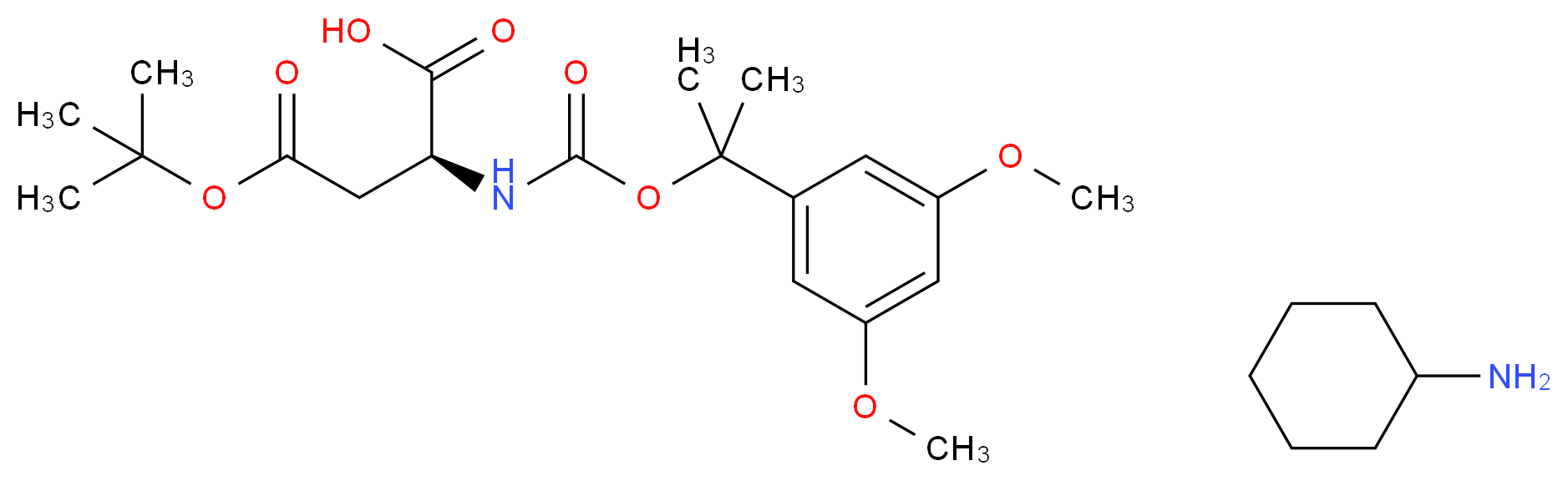 Ddz-Asp(OtBu)-OH cyclohexylammonium salt_Molecular_structure_CAS_198487-68-2)
