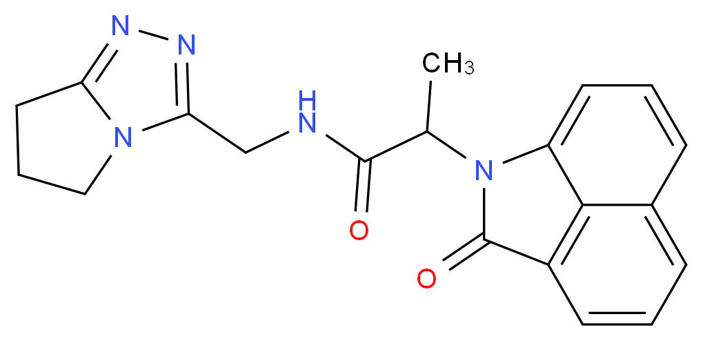 N-(6,7-dihydro-5H-pyrrolo[2,1-c][1,2,4]triazol-3-ylmethyl)-2-(2-oxobenzo[cd]indol-1(2H)-yl)propanamide_Molecular_structure_CAS_)