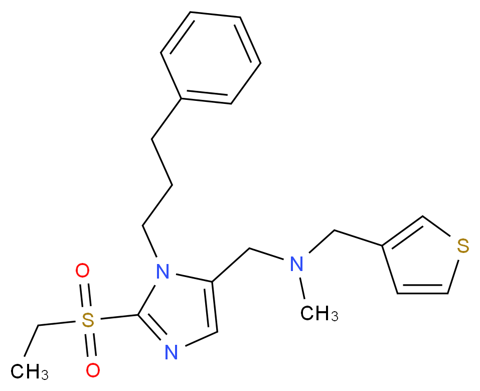 1-[2-(ethylsulfonyl)-1-(3-phenylpropyl)-1H-imidazol-5-yl]-N-methyl-N-(3-thienylmethyl)methanamine_Molecular_structure_CAS_)