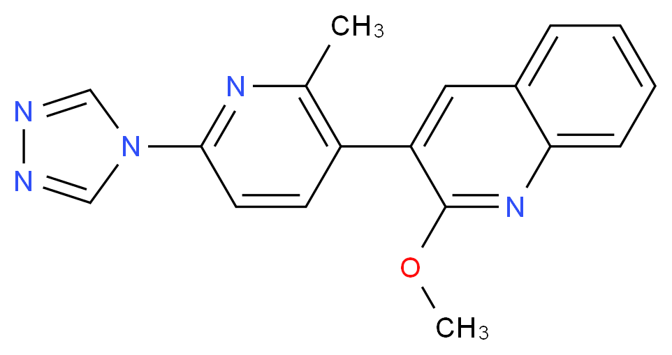 2-methoxy-3-[2-methyl-6-(4H-1,2,4-triazol-4-yl)pyridin-3-yl]quinoline_Molecular_structure_CAS_)