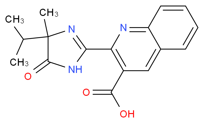 2-(4-isopropyl-4-methyl-5-oxo-4,5-dihydro-1H-imidazol-2-yl)quinoline-3-carboxylic acid_Molecular_structure_CAS_)