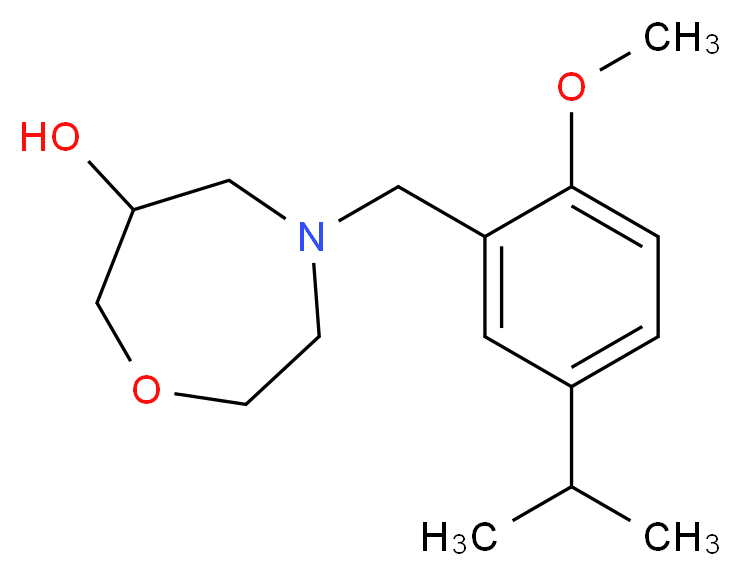 4-(5-isopropyl-2-methoxybenzyl)-1,4-oxazepan-6-ol_Molecular_structure_CAS_)