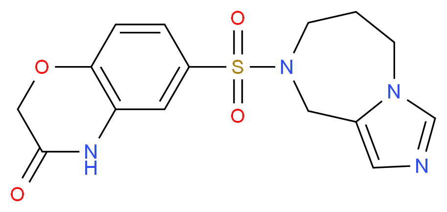 6-(6,7-dihydro-5H-imidazo[1,5-a][1,4]diazepin-8(9H)-ylsulfonyl)-2H-1,4-benzoxazin-3(4H)-one_Molecular_structure_CAS_)