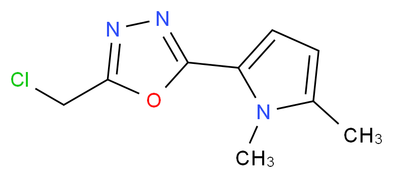 2-(chloromethyl)-5-(1,5-dimethyl-1H-pyrrol-2-yl)-1,3,4-oxadiazole_Molecular_structure_CAS_696604-68-9)