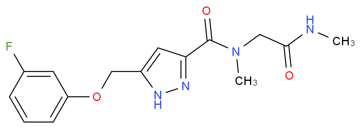 5-[(3-fluorophenoxy)methyl]-N-methyl-N-[2-(methylamino)-2-oxoethyl]-1H-pyrazole-3-carboxamide_Molecular_structure_CAS_)
