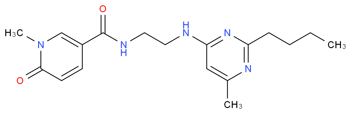 N-{2-[(2-butyl-6-methylpyrimidin-4-yl)amino]ethyl}-1-methyl-6-oxo-1,6-dihydropyridine-3-carboxamide_Molecular_structure_CAS_)