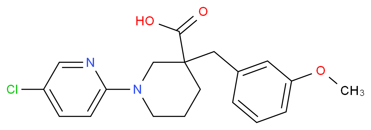 1-(5-chloropyridin-2-yl)-3-(3-methoxybenzyl)piperidine-3-carboxylic acid_Molecular_structure_CAS_)