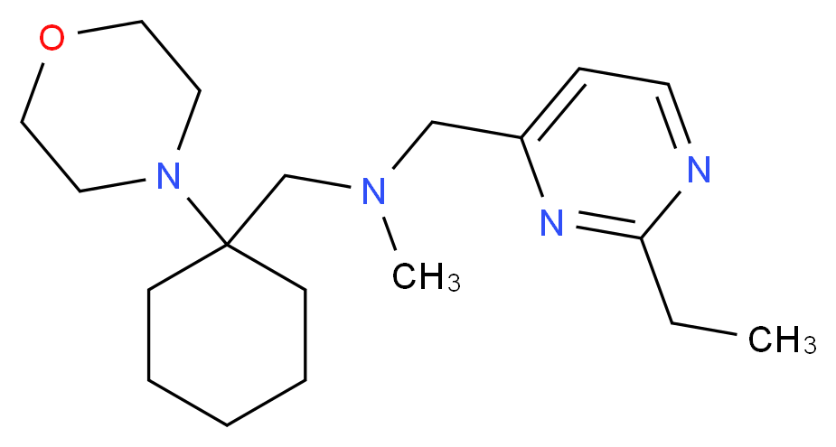 1-(2-ethylpyrimidin-4-yl)-N-methyl-N-[(1-morpholin-4-ylcyclohexyl)methyl]methanamine_Molecular_structure_CAS_)