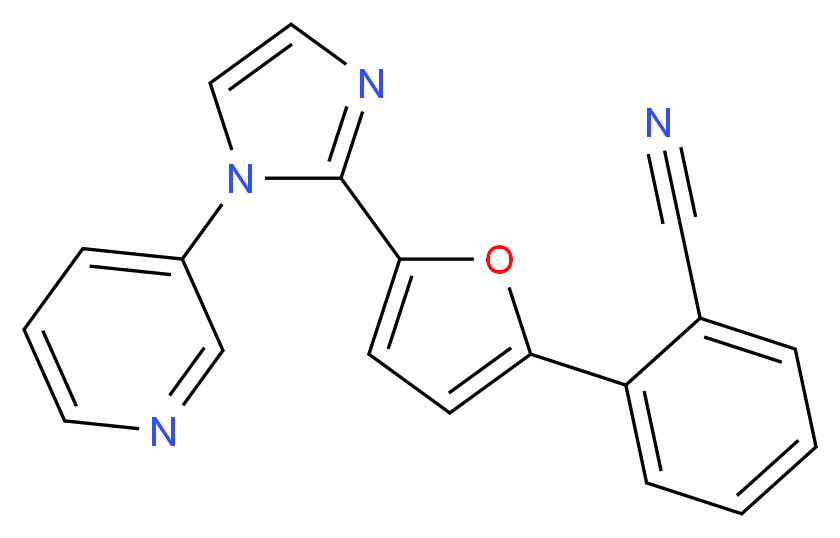 2-[5-(1-pyridin-3-yl-1H-imidazol-2-yl)-2-furyl]benzonitrile_Molecular_structure_CAS_)