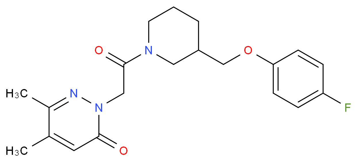2-(2-{3-[(4-fluorophenoxy)methyl]-1-piperidinyl}-2-oxoethyl)-5,6-dimethyl-3(2H)-pyridazinone_Molecular_structure_CAS_)