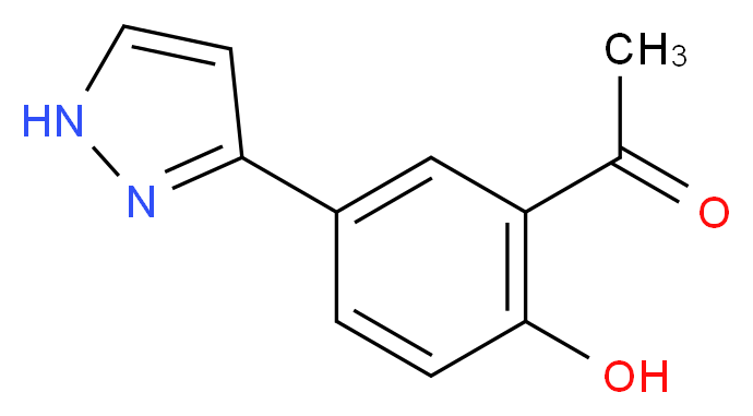 1-[2-hydroxy-5-(1H-pyrazol-3-yl)phenyl]ethanone_Molecular_structure_CAS_)