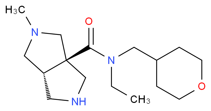 (3aR*,6aR*)-N-ethyl-2-methyl-N-(tetrahydro-2H-pyran-4-ylmethyl)hexahydropyrrolo[3,4-c]pyrrole-3a(1H)-carboxamide_Molecular_structure_CAS_)