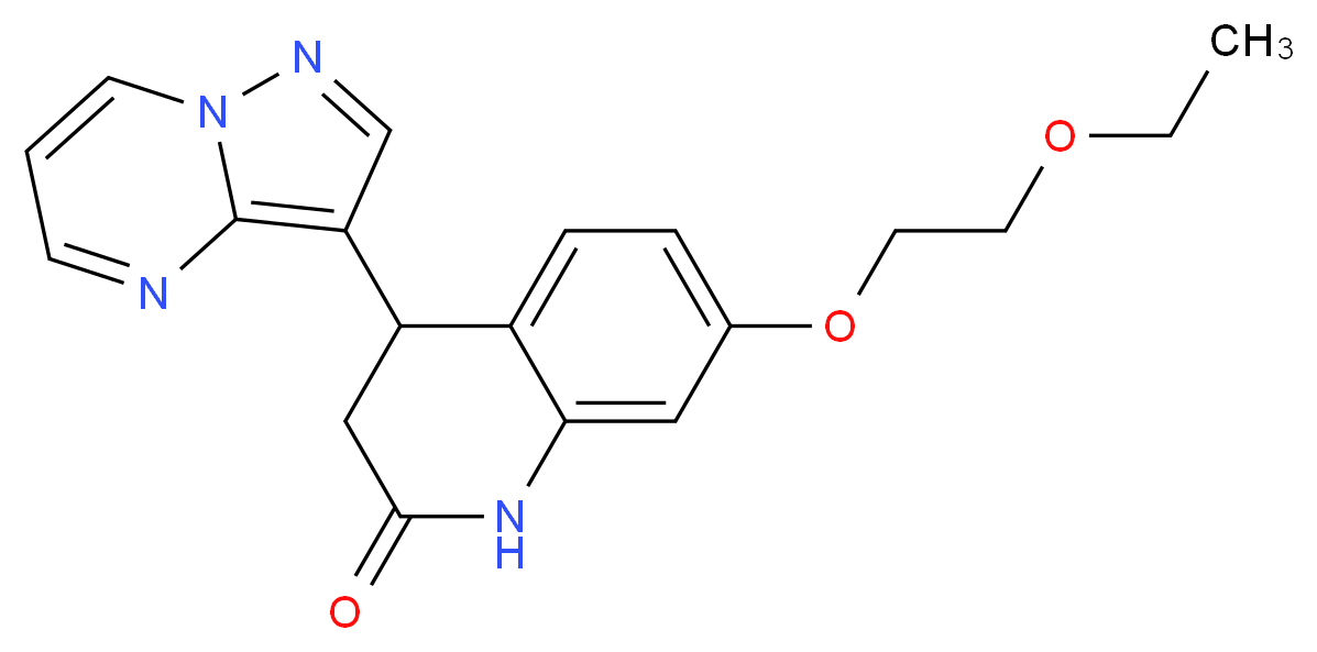 7-(2-ethoxyethoxy)-4-pyrazolo[1,5-a]pyrimidin-3-yl-3,4-dihydroquinolin-2(1H)-one_Molecular_structure_CAS_)