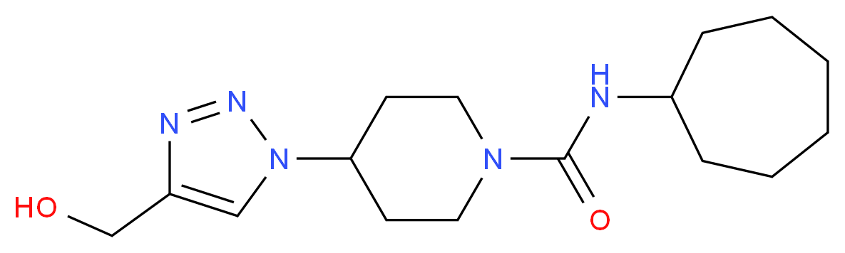 N-cycloheptyl-4-[4-(hydroxymethyl)-1H-1,2,3-triazol-1-yl]-1-piperidinecarboxamide_Molecular_structure_CAS_)