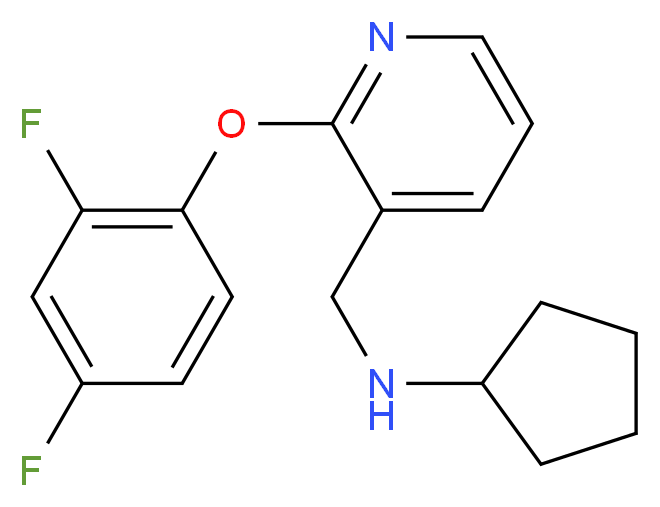 N-{[2-(2,4-difluorophenoxy)-3-pyridinyl]methyl}cyclopentanamine_Molecular_structure_CAS_)