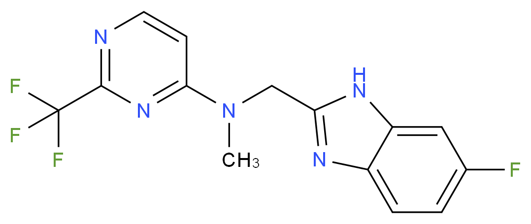 N-[(6-fluoro-1H-benzimidazol-2-yl)methyl]-N-methyl-2-(trifluoromethyl)pyrimidin-4-amine_Molecular_structure_CAS_)