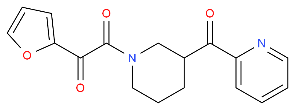1-(2-furyl)-2-oxo-2-[3-(pyridin-2-ylcarbonyl)piperidin-1-yl]ethanone_Molecular_structure_CAS_)
