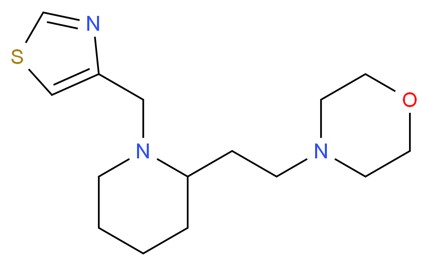 4-{2-[1-(1,3-thiazol-4-ylmethyl)-2-piperidinyl]ethyl}morpholine_Molecular_structure_CAS_)