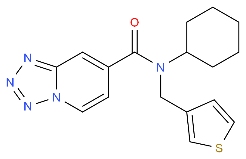 N-cyclohexyl-N-(3-thienylmethyl)tetrazolo[1,5-a]pyridine-7-carboxamide_Molecular_structure_CAS_)