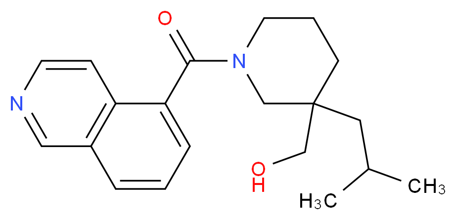 [3-isobutyl-1-(isoquinolin-5-ylcarbonyl)piperidin-3-yl]methanol_Molecular_structure_CAS_)
