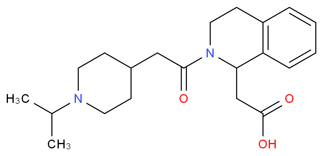 {2-[(1-isopropyl-4-piperidinyl)acetyl]-1,2,3,4-tetrahydro-1-isoquinolinyl}acetic acid_Molecular_structure_CAS_)