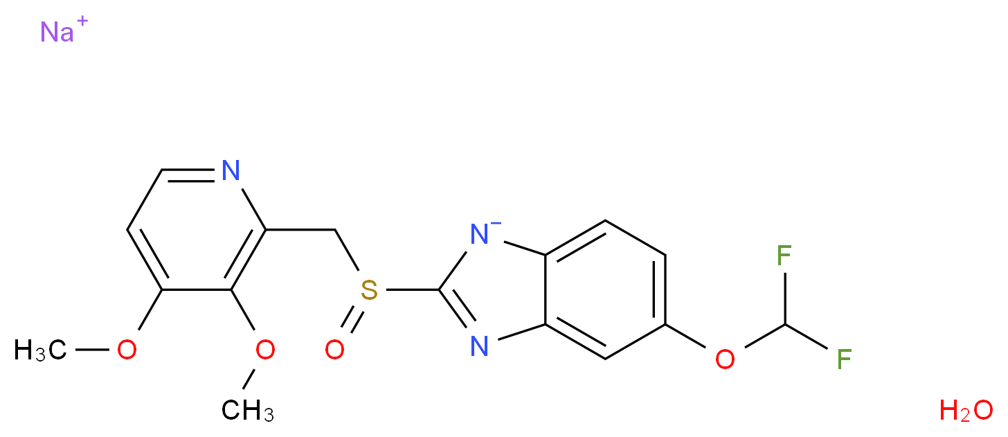 Pantoprazole sodium hydrate_Molecular_structure_CAS_718635-09-7)