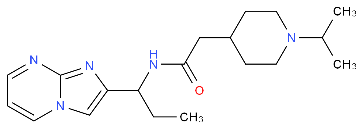 N-(1-imidazo[1,2-a]pyrimidin-2-ylpropyl)-2-(1-isopropyl-4-piperidinyl)acetamide_Molecular_structure_CAS_)