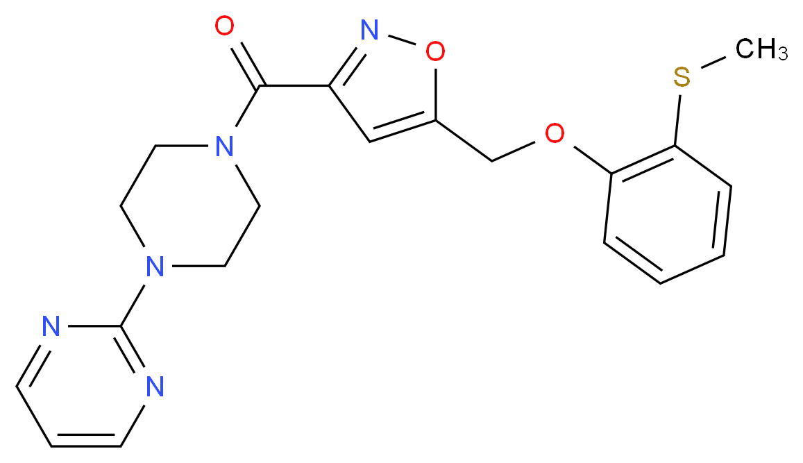 2-{4-[(5-{[2-(methylthio)phenoxy]methyl}-3-isoxazolyl)carbonyl]-1-piperazinyl}pyrimidine_Molecular_structure_CAS_)