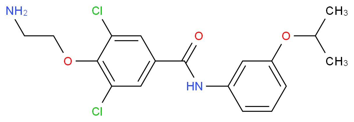 4-(2-AMINOETHOXY)-3,5-DICHLORO-N-[3-(1-METHYLETHOXY)PHENYL]BENZAMIDE_Molecular_structure_CAS_)