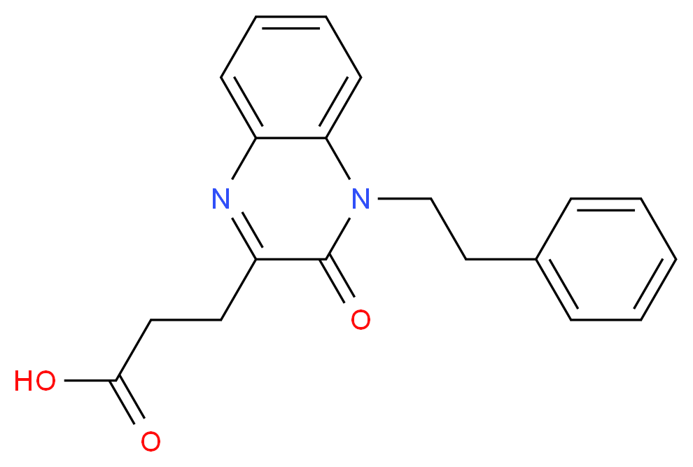 3-(3-Oxo-4-phenethyl-3,4-dihydro-quinoxalin-2-yl)-propionic acid_Molecular_structure_CAS_)