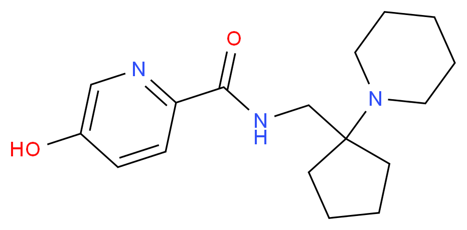 5-hydroxy-N-[(1-piperidin-1-ylcyclopentyl)methyl]pyridine-2-carboxamide_Molecular_structure_CAS_)