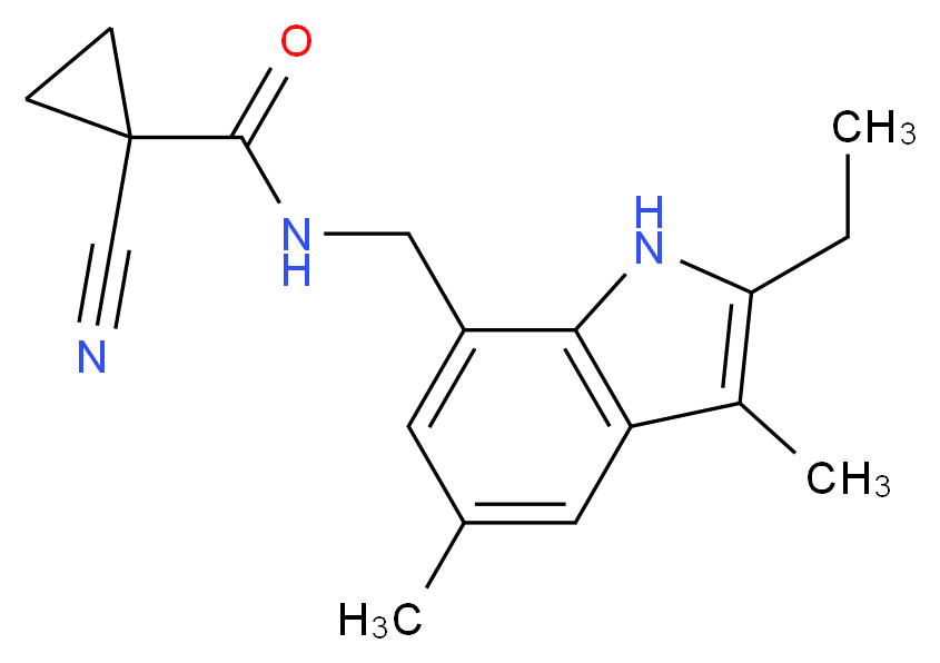 1-cyano-N-[(2-ethyl-3,5-dimethyl-1H-indol-7-yl)methyl]cyclopropanecarboxamide_Molecular_structure_CAS_)