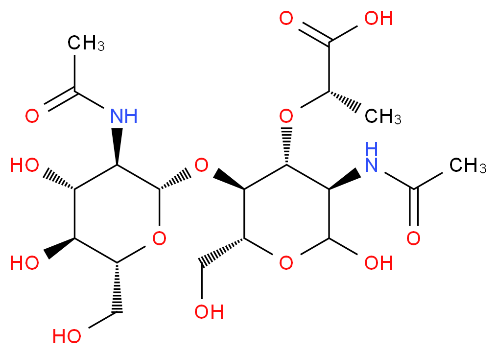 N-Acetyl-D-glucosaminyl-(1-4)-N-acetylmuramic Acid_Molecular_structure_CAS_41137-10-4)