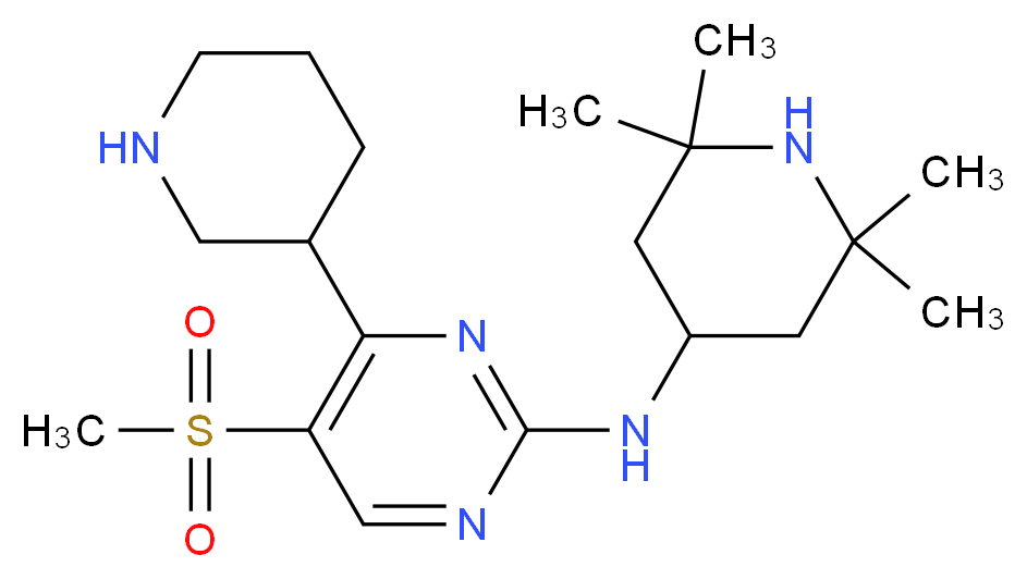 5-(methylsulfonyl)-4-piperidin-3-yl-N-(2,2,6,6-tetramethylpiperidin-4-yl)pyrimidin-2-amine_Molecular_structure_CAS_)