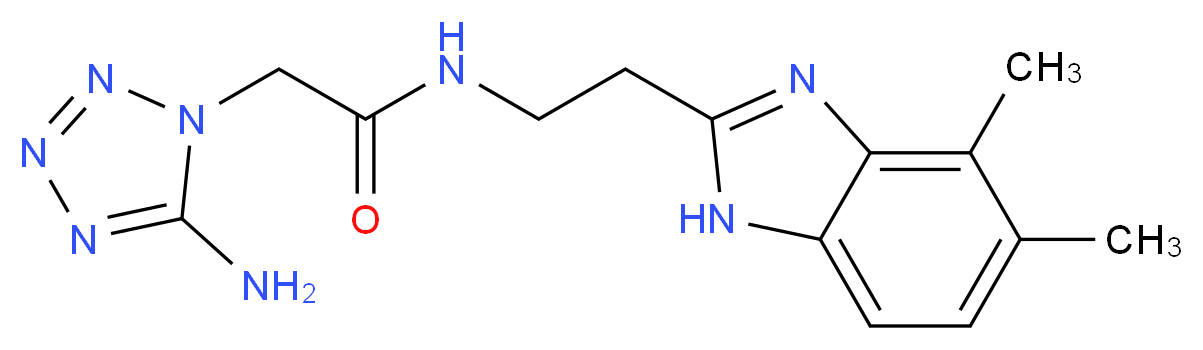 2-(5-amino-1H-tetrazol-1-yl)-N-[2-(4,5-dimethyl-1H-benzimidazol-2-yl)ethyl]acetamide_Molecular_structure_CAS_)