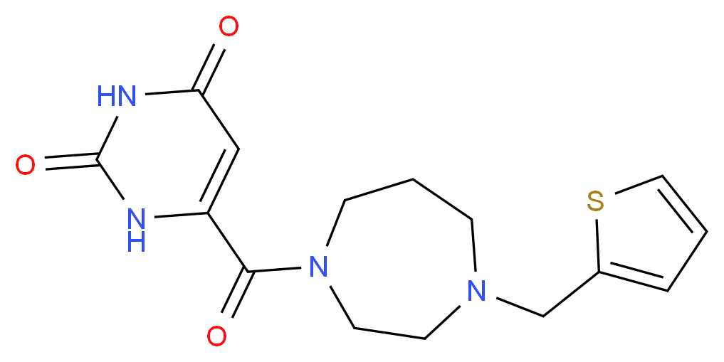6-{[4-(2-thienylmethyl)-1,4-diazepan-1-yl]carbonyl}-2,4(1H,3H)-pyrimidinedione_Molecular_structure_CAS_)