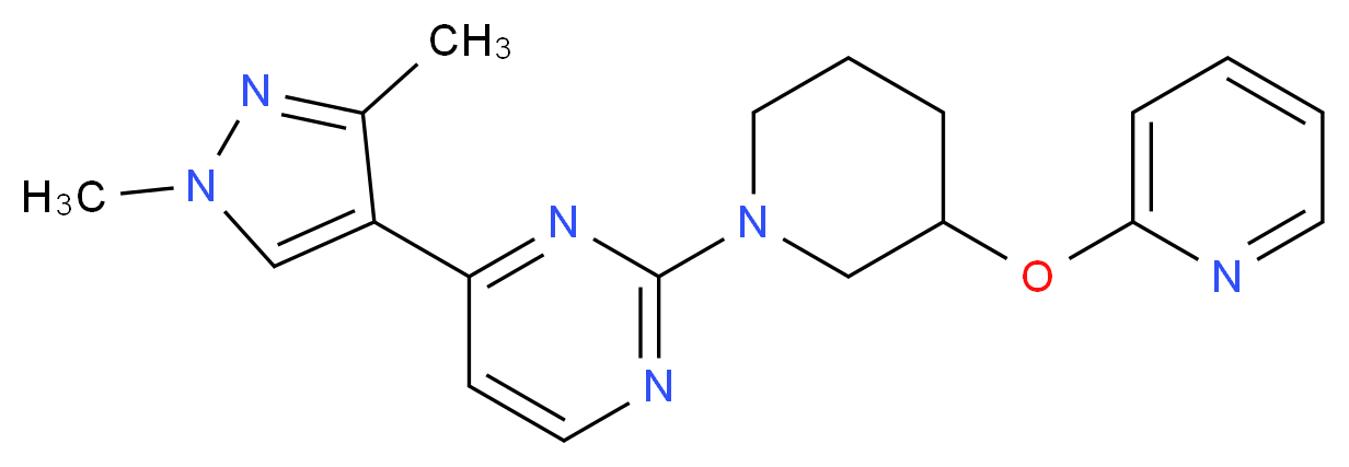 4-(1,3-dimethyl-1H-pyrazol-4-yl)-2-[3-(2-pyridinyloxy)-1-piperidinyl]pyrimidine_Molecular_structure_CAS_)